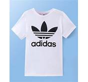 ADIDAS KIDS Adidas Kids Cotton Knit Half Sleeves T-Shirt With Logo Print -White